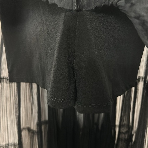 NWT Alice + Olivia Deena Pleated Maxi Dress with Hot Pants‎ Size 2 Black - Picture 16 of 16